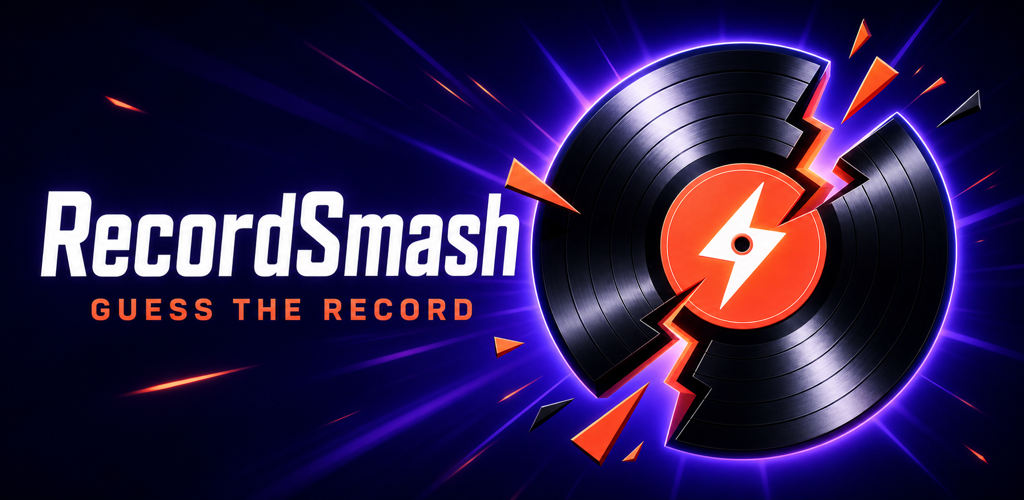 RecordSmash logo with a broken vinyl record